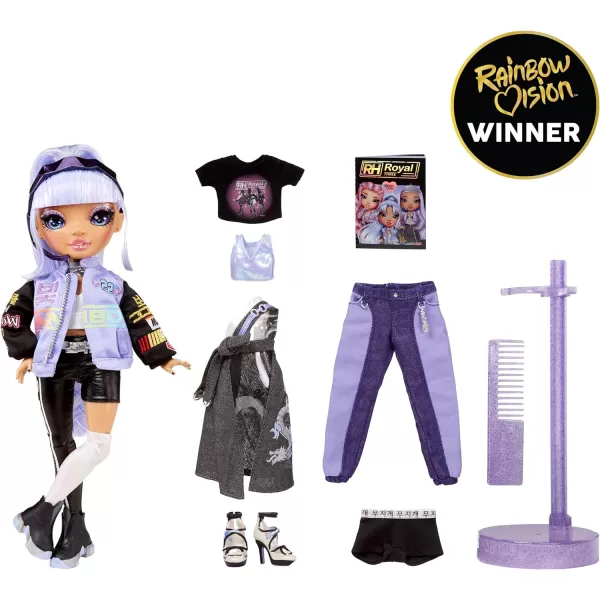 Rainbow High Rainbow Vision Royal Three K-Pop- Tessa Park Posable Fashion Doll w/2 Designer Outfits to Mix &amp; Match w/Microphone Headset &amp; Band Merch, Great Toy Gifts Kids 6-12 Years Old &amp; Collectors