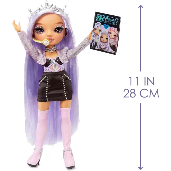 Rainbow High Rainbow Vision Royal Three K-Pop- Tiara Song Posable Fashion Doll w/2 Designer Outfits to Mix &amp; Match w/Microphone Headset &amp; Band Merch, Great Toy Gift Kids 6-12 Years Old &amp; Collectors