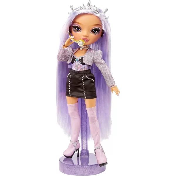 Rainbow High Rainbow Vision Royal Three K-Pop- Tiara Song Posable Fashion Doll w/2 Designer Outfits to Mix &amp; Match w/Microphone Headset &amp; Band Merch, Great Toy Gift Kids 6-12 Years Old &amp; Collectors