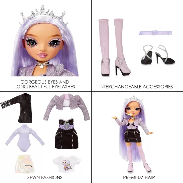Rainbow High Rainbow Vision Royal Three K-Pop- Tiara Song Posable Fashion Doll w/2 Designer Outfits to Mix &amp; Match w/Microphone Headset &amp; Band Merch, Great Toy Gift Kids 6-12 Years Old &amp; Collectors