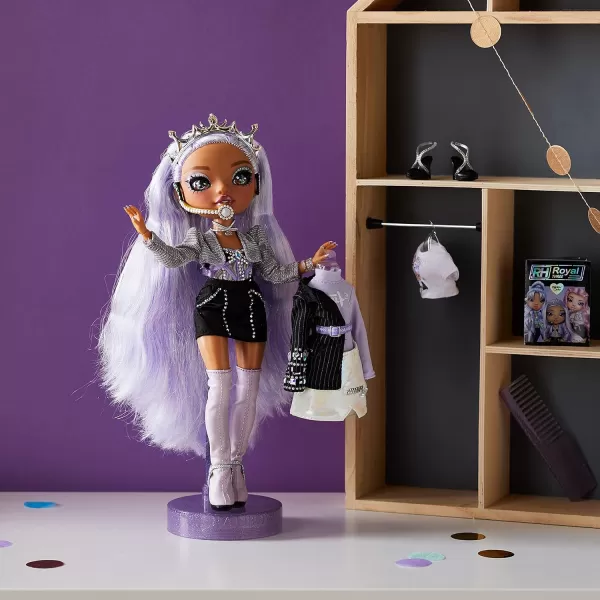 Rainbow High Rainbow Vision Royal Three K-Pop- Tiara Song Posable Fashion Doll w/2 Designer Outfits to Mix &amp; Match w/Microphone Headset &amp; Band Merch, Great Toy Gift Kids 6-12 Years Old &amp; Collectors