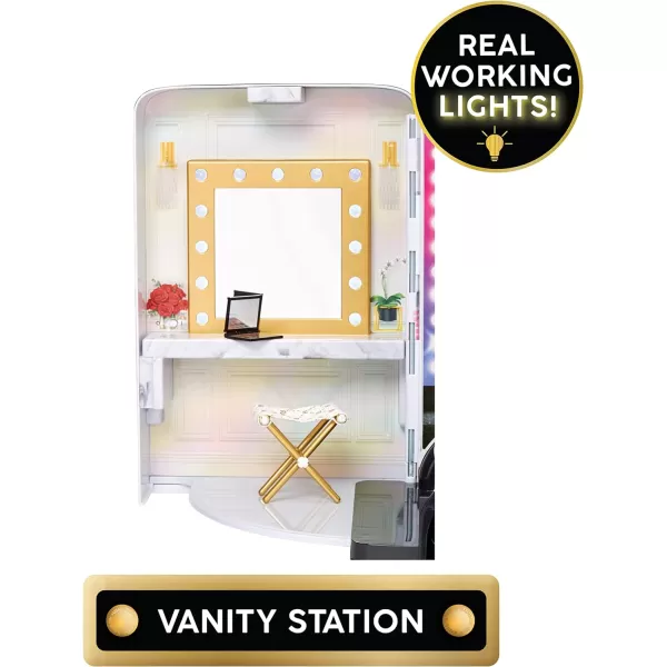 Rainbow High Rainbow Vision World Tour Bus &amp; Stage. 4-in-1 Light-Up Play Deluxe Toy Playset Including DJ Booth and Accessories for 360 Degrees Play, Great Gift for Kids 6-12 Years Old &amp; Collectors