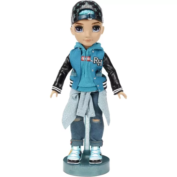 Rainbow High River Kendall – Teal Boy Fashion Doll with 2 Complete Doll Outfits to Mix &amp; Match and Doll Accessories, Great Gift for Kids 6-12 Years Old, Blue