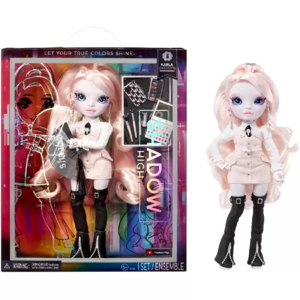 Rainbow High Shadow High Karla Choupette- Pink Fashion Doll. Fashionable Outfit &amp; 10+ Colorful Play Accessories. Great Gift for Kids 4-12 Years Old &amp; Collectors