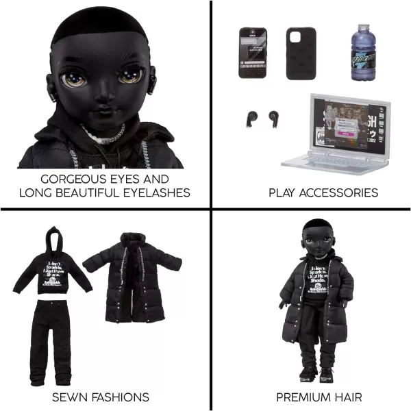 Rainbow High Shadow High Rexx McQueen- Black Color Fashion Doll. Fashionable Outfit &amp; 10+ Colorful Play Accessories. Great Gift for Kids 4-12 Years Old &amp; Collectors
