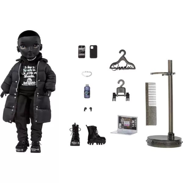 Rainbow High Shadow High Rexx McQueen- Black Color Fashion Doll. Fashionable Outfit &amp; 10+ Colorful Play Accessories. Great Gift for Kids 4-12 Years Old &amp; Collectors