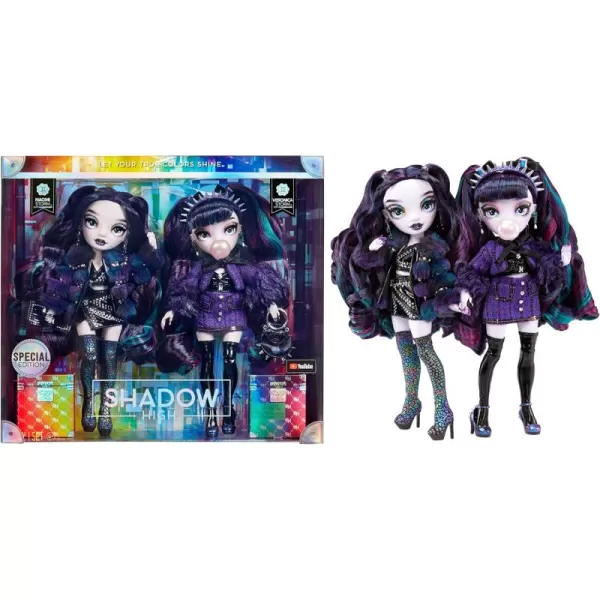 Rainbow High Shadow High Special Edition Madison Twins- 2-Pack Fashion Doll. Yellow &amp; Grey Mix and Match Designer Outfits with Accessories, Great Gift for Kids 4-12 Years Old &amp; Collectors