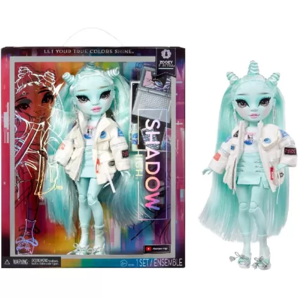 Rainbow High Shadow High Zooey Electra- Light Green Fashion Doll. Fashionable Outfit &amp; 10+ Colorful Play Accessories. Great Gift for Kids 4-12 Years Old &amp; Collectors