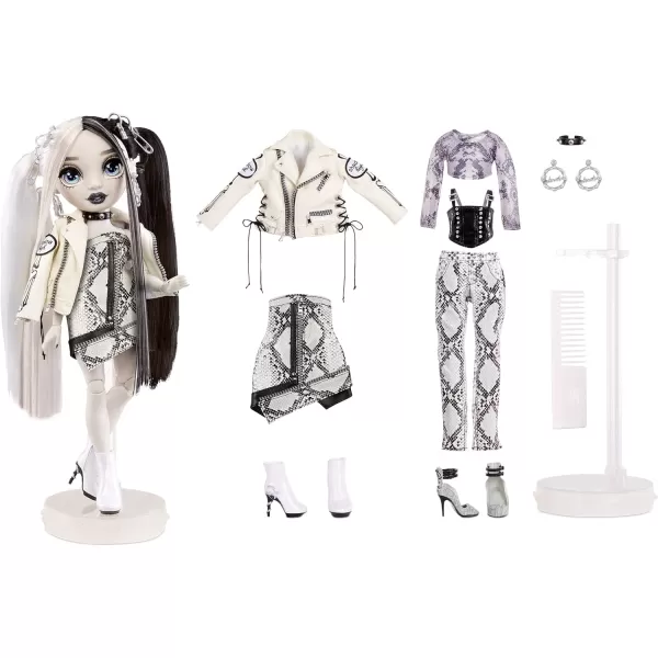 Rainbow High Shadow Series 1 Heather Grayson- Grayscale Fashion Doll. 2 Grey Designer Outfits to Mix &amp; Match with Accessories, Great Gift for Kids 6-12 Years Old and Collectors, Multicolor, 580782