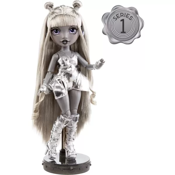 Rainbow High Shadow Series 1 Luna Madison- Grayscale Fashion Doll. 2 Metallic Grey Designer Outfits to Mix &amp; Match, Great Gift for Kids 6-12 Years Old and Collectors