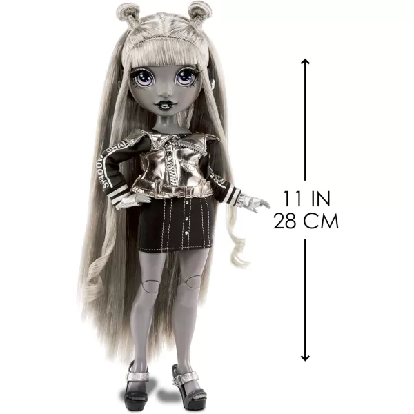 Rainbow High Shadow Series 1 Luna Madison- Grayscale Fashion Doll. 2 Metallic Grey Designer Outfits to Mix &amp; Match, Great Gift for Kids 6-12 Years Old and Collectors