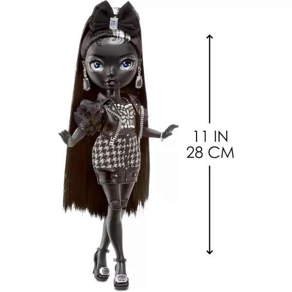 Rainbow High Shadow Series 1 Shanelle Onyx- Grayscale Fashion Doll. 2 Black Designer Outfits to Mix &amp; Match with Accessories, Great Gift for Kids 6-12 Years Old and Collectors, Multicolor, 583554EUC