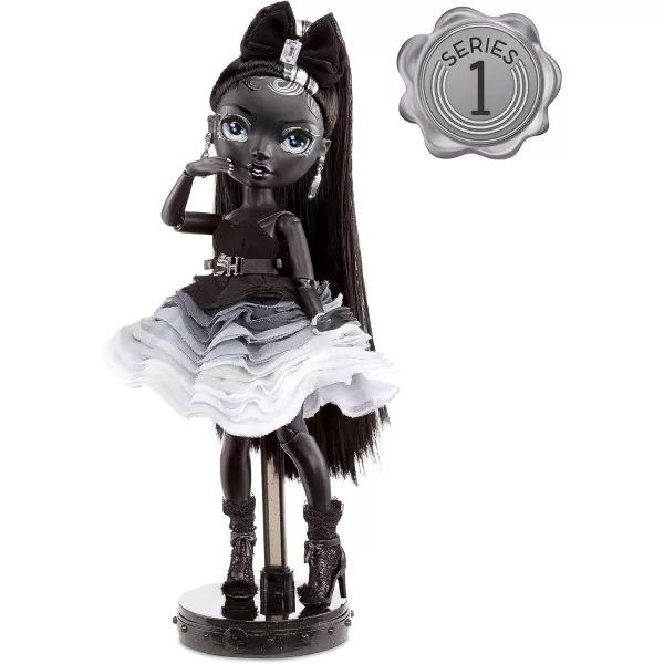Rainbow High Shadow Series 1 Shanelle Onyx- Grayscale Fashion Doll. 2 Black Designer Outfits to Mix &amp; Match with Accessories, Great Gift for Kids 6-12 Years Old and Collectors, Multicolor, 583554EUC