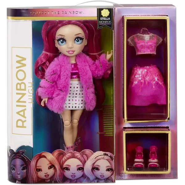 Rainbow High Stella Monroe – Fuchsia  Fashion Doll with 2 Doll Outfits to Mix &amp; Match and Doll Accessories, Great Gifts for Kids 6-12 Years Old Fashion Doll with 2 Doll Outfits to Mix &amp; Match and Doll Accessories, Great Gifts for Kids 6-12 Years Old)
