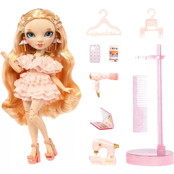 Rainbow High Victoria- Light Pink Fashion Doll and Freckles from Head to Toe. Fashionable Outfit &amp; 10+ Colorful Play Accessories. Great Gift for Kids 4-12 Years Old and Collectors.