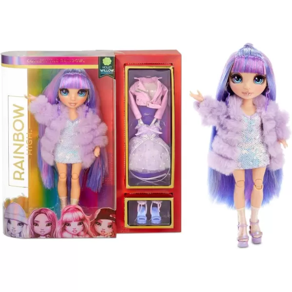 Rainbow High Violet Willow - Purple Clothes Fashion Doll with 2 Complete Mix &amp; Match Outfits and Accessories, Toys for Kids 6 to 12 Years Old