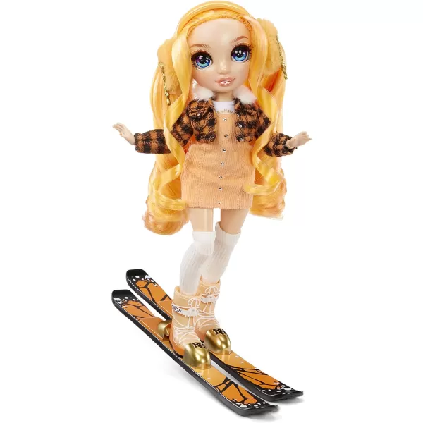 Rainbow High Winter Break Poppy Rowan – Orange Fashion Doll and Playset with 2 Designer Outfits, Pair of Skis and Accessories, Kids and Collectors, Toy Gift Ages 6 7 8+ to 12