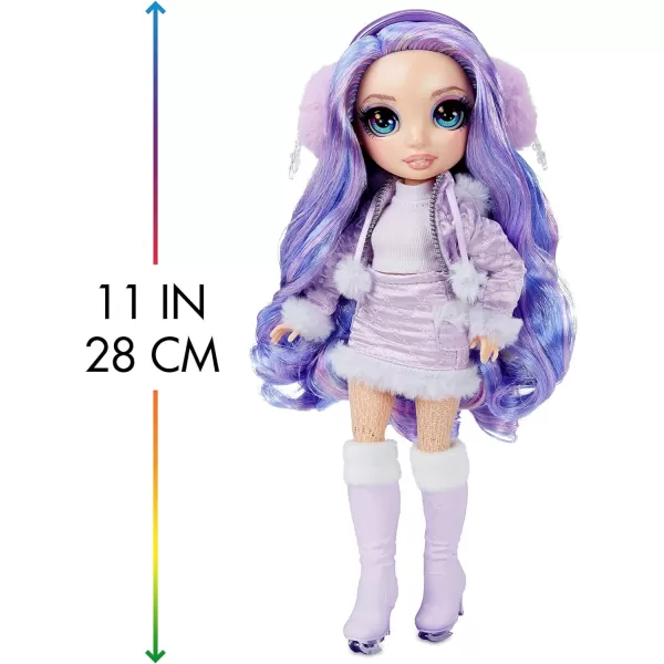 Rainbow High Winter Violet Willow – Purple Fashion Doll and Playset with 2 Designer Outfits, Pair of Skis and Accessories, Gift for Kids and Collectors, Toys for Kids Ages 6 7 8+ to 12 Years Old,574804EUC