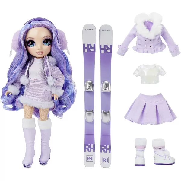 Rainbow High Winter Violet Willow – Purple Fashion Doll and Playset with 2 Designer Outfits, Pair of Skis and Accessories, Gift for Kids and Collectors, Toys for Kids Ages 6 7 8+ to 12 Years Old,574804EUC
