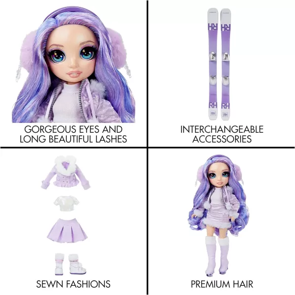 Rainbow High Winter Violet Willow – Purple Fashion Doll and Playset with 2 Designer Outfits, Pair of Skis and Accessories, Gift for Kids and Collectors, Toys for Kids Ages 6 7 8+ to 12 Years Old,574804EUC