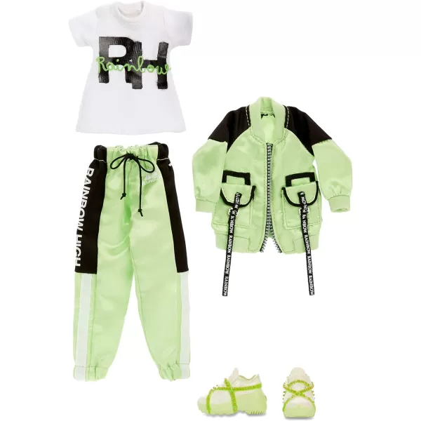 Rainbow Surprise Rainbow High Jade Hunter - Green Clothes Fashion Doll with 2 Complete Mix &amp; Match Outfits and Accessories, Toys for Kids 4 to 15 Years Old