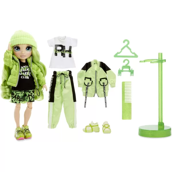Rainbow Surprise Rainbow High Jade Hunter - Green Clothes Fashion Doll with 2 Complete Mix &amp; Match Outfits and Accessories, Toys for Kids 4 to 15 Years Old