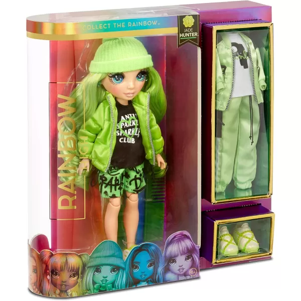 Rainbow Surprise Rainbow High Jade Hunter - Green Clothes Fashion Doll with 2 Complete Mix &amp; Match Outfits and Accessories, Toys for Kids 4 to 15 Years Old