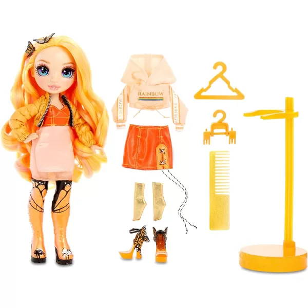 Rainbow Surprise Rainbow High Poppy Rowan - Orange Clothes Fashion Doll with 2 Complete Mix &amp; Match Outfits and Accessories, Toys for Kids 6 to 12 Years Old