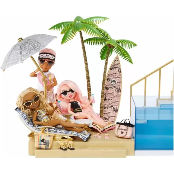 imageRainbow High Color Change Pool ampamp Beach Playset  7in1 LightUpMulticolor Changing Pool Adjustable Umbrella and Pool Accessories Fits 7 Fashion Dolls Toy Gift for Kids Ages 6 7 8 to 12 578475