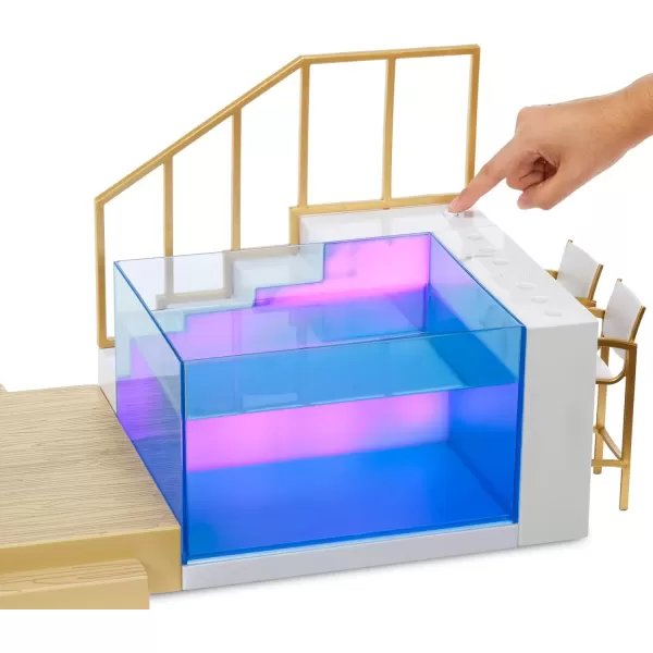 imageRainbow High Color Change Pool ampamp Beach Playset  7in1 LightUpMulticolor Changing Pool Adjustable Umbrella and Pool Accessories Fits 7 Fashion Dolls Toy Gift for Kids Ages 6 7 8 to 12 578475