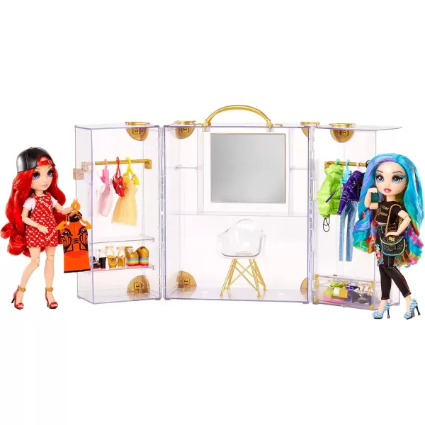 imageRainbow High Deluxe Fashion Closet for 400 Looks Portable Clear Acrylic Playset Features 31 Designer Doll Clothing ampamp Accessories Gift for Kids ampamp Collectors Toys for Kids Ages 6 7 8 to 12 Years