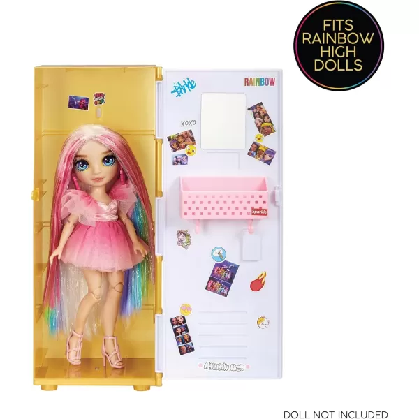 imageRainbow High Design ampamp Style Locker Playset with Shelves Hangers Accessories and Stickers Toy Gift for Kids Ages 412