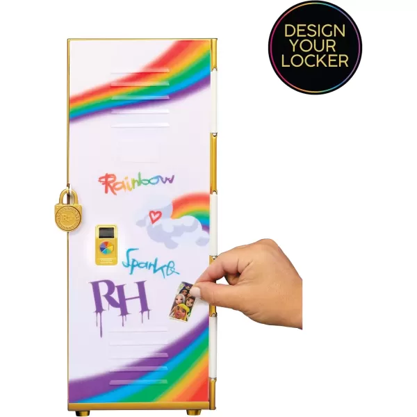imageRainbow High Design ampamp Style Locker Playset with Shelves Hangers Accessories and Stickers Toy Gift for Kids Ages 412