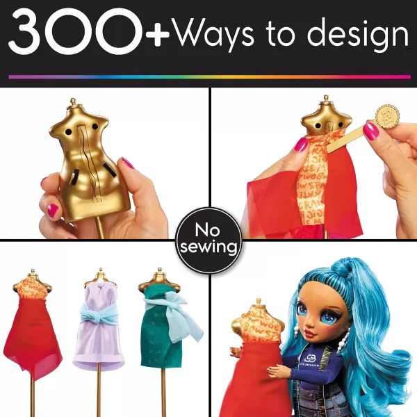 imageRainbow High Dream ampamp Design Fashion Studio Playset Fashion Designer Playset with Exclusive Blue Skyler Doll Plus Easy No Sew Fashion Kit Gift for Kids 412 ampamp CollectorsSingle