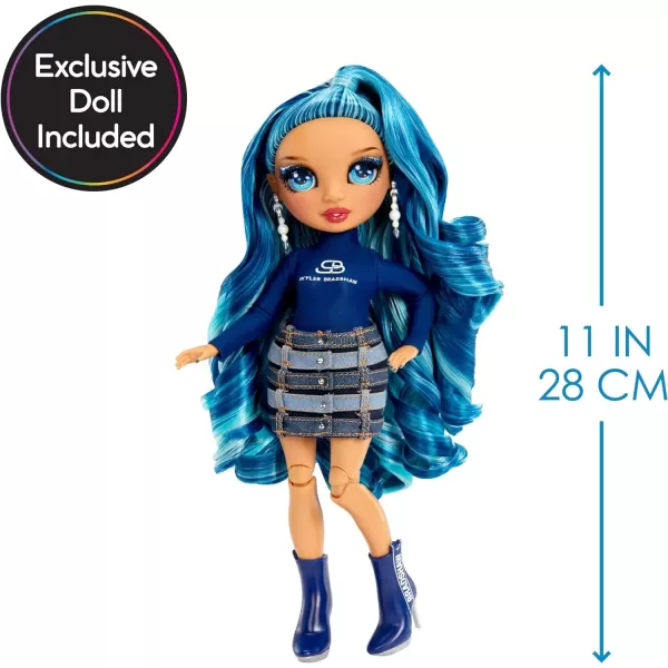 imageRainbow High Dream ampamp Design Fashion Studio Playset Fashion Designer Playset with Exclusive Blue Skyler Doll Plus Easy No Sew Fashion Kit Gift for Kids 412 ampamp CollectorsSingle