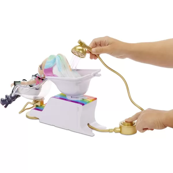 imageRainbow High Salon Playset with Rainbow of DIY Washable Hair Color Foam for Kids and Dolls  Doll Not Included