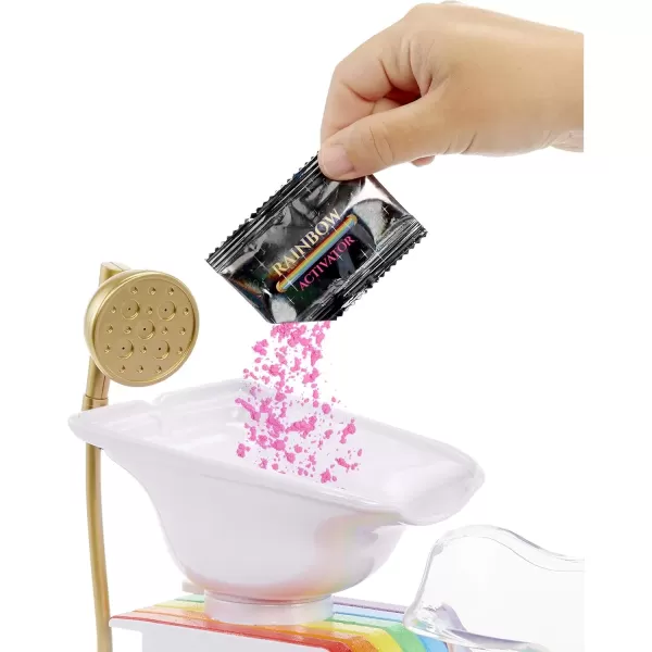 imageRainbow High Salon Playset with Rainbow of DIY Washable Hair Color Foam for Kids and Dolls  Doll Not Included