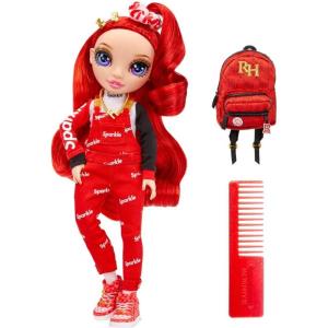 imageRainbow High Jr High Ruby Anderson 9inch RED Fashion Doll with Doll Accessories Open and Closes Backpack Great Gift for Kids 612 Years Old and CollectorsModern