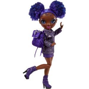 imageRainbow High Jr High Series 2 Krystal Bailey 9quot Purple Posable Fashion Doll with Designer Accessories and OpenClose Backpack Great Toy Gift for Kids Ages 612 Years Old ampamp Collectors9 inch