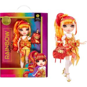 imageRainbow High Junior High Special Edition Laurel DeVious  9quot Red and Orange Posable Fashion Doll with Accessories and OpenClose Soft Backpack Great Toy Gift for Kids Ages 412