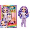 imageRainbow High Jr High PJ Party  Violet Purple 9quot Posable Fashion Doll with Soft Onesie Slippers Fun Play Accessories Great Toy Gift for Girls Kids Ages 412 Years