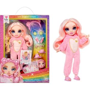 imageRainbow High Jr High PJ Party  Bella Pink 9quot Posable Fashion Doll with Soft Onesie Slippers Fun Play Accessories Great Toy Gift for Girls Kids Ages 412 Years