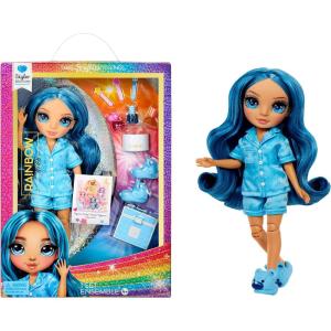 imageRainbow High Jr High PJ Party  Skyler Blue 9quot Posable Fashion Doll with Soft Onesie Slippers Fun Play Accessories Great Toy Gift for Girls Kids Ages 412 Years