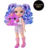 imageRainbow High Littles  Amethyst Willow Purple 55quot Posable Small Doll with Purse Magical Pet Dog Girls Toy Gift Kids Ages 412 Years
