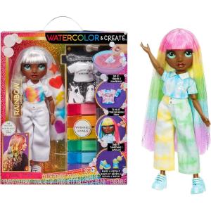 imageRainbow High Color ampamp Create Fashion DIY Doll with Washable Rainbow Markers Purple Eyes Curly Hair Bonus Top ampamp Shoes Color Create Play Rinse and Repeat Creative 412Multicolor