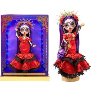 imageRainbow High Dia De Los Muertos Maria 11quot Doll with Calavera Purse and LightUp Display