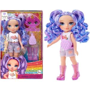 imageRainbow High Littles  Amethyst Willow Purple 55quot Posable Small Doll with Purse Magical Pet Dog Girls Toy Gift Kids Ages 412 Years