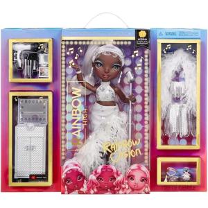 imageRainbow High Rainbow Vision Rainbow Divas Ayesha Sterling Silver Posable Fashion Doll with 2 Designer Outfits to Mix ampamp Match  Vanity Playset Great Toy Gift for Kids 612 Years Old ampamp Collectors