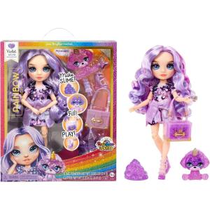imageRainbow High Violet Purple with Slime Kit ampamp Pet 11quot Shimmer Posable Fashion Doll with DIY Sparkle Slime Magical Yeti Pet Fun Play Accessories Great Toy Gift for Girls Kids Ages 412 Years