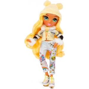 imageRainbow High Winter Break Sunny Madison  Yellow Fashion Doll and Playset with 2 Designer Outfits Pair of Skis ampamp Accessories